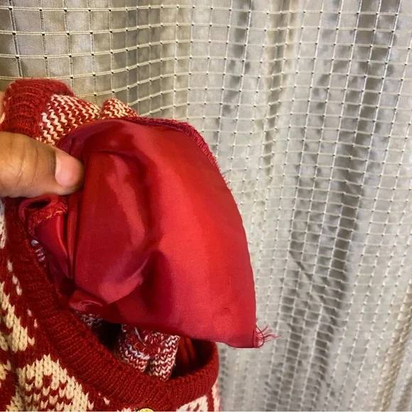 Crystal Kobe Womens Sweater Cardigan Nordic Winter Ski Icelandic Soft Large - Picture 10 of 12